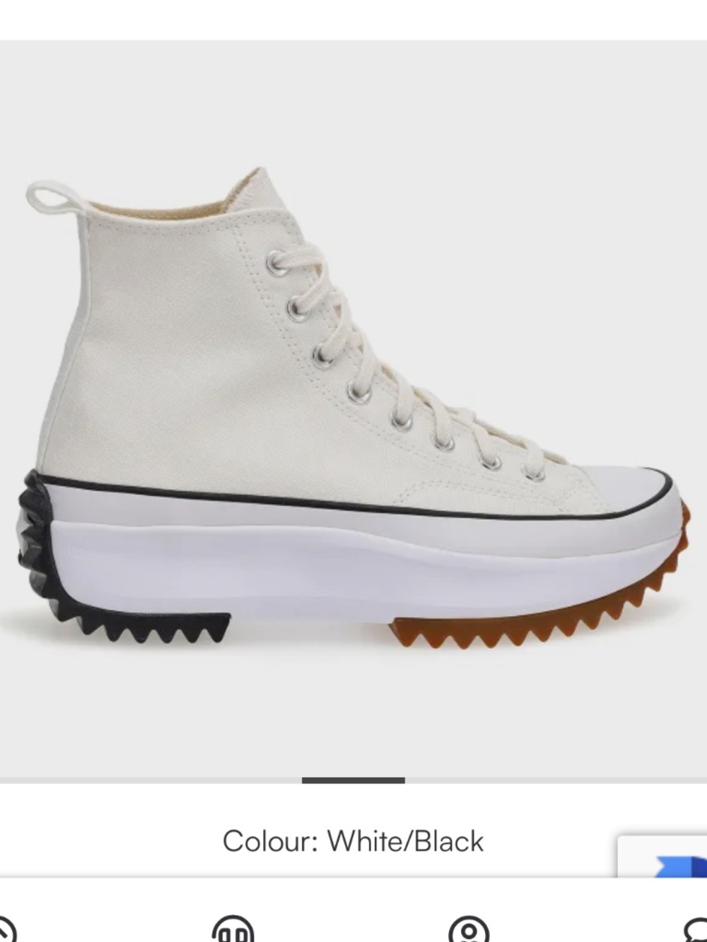 White Converse platform Hikers